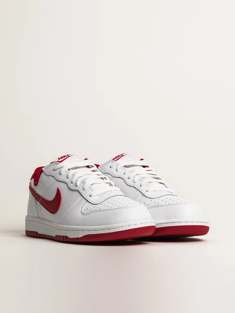 MENS NIKE BIG LOW SNEAKER - WHITE/GYM RED