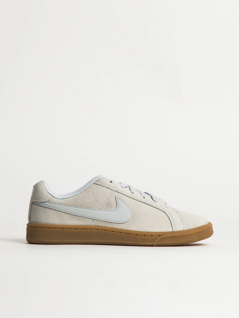 WOMENS NIKE COURT ROYALE SUEDE SNEAKERS - PLATINUM
