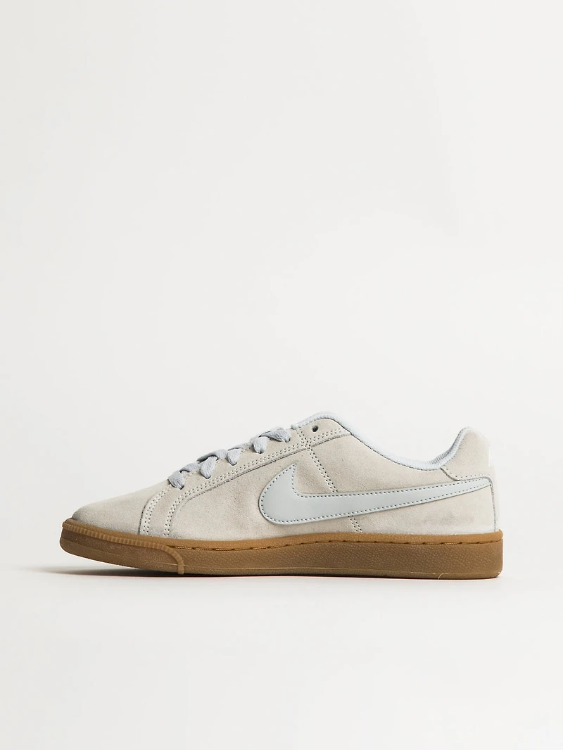WOMENS NIKE COURT ROYALE SUEDE SNEAKERS - PLATINUM
