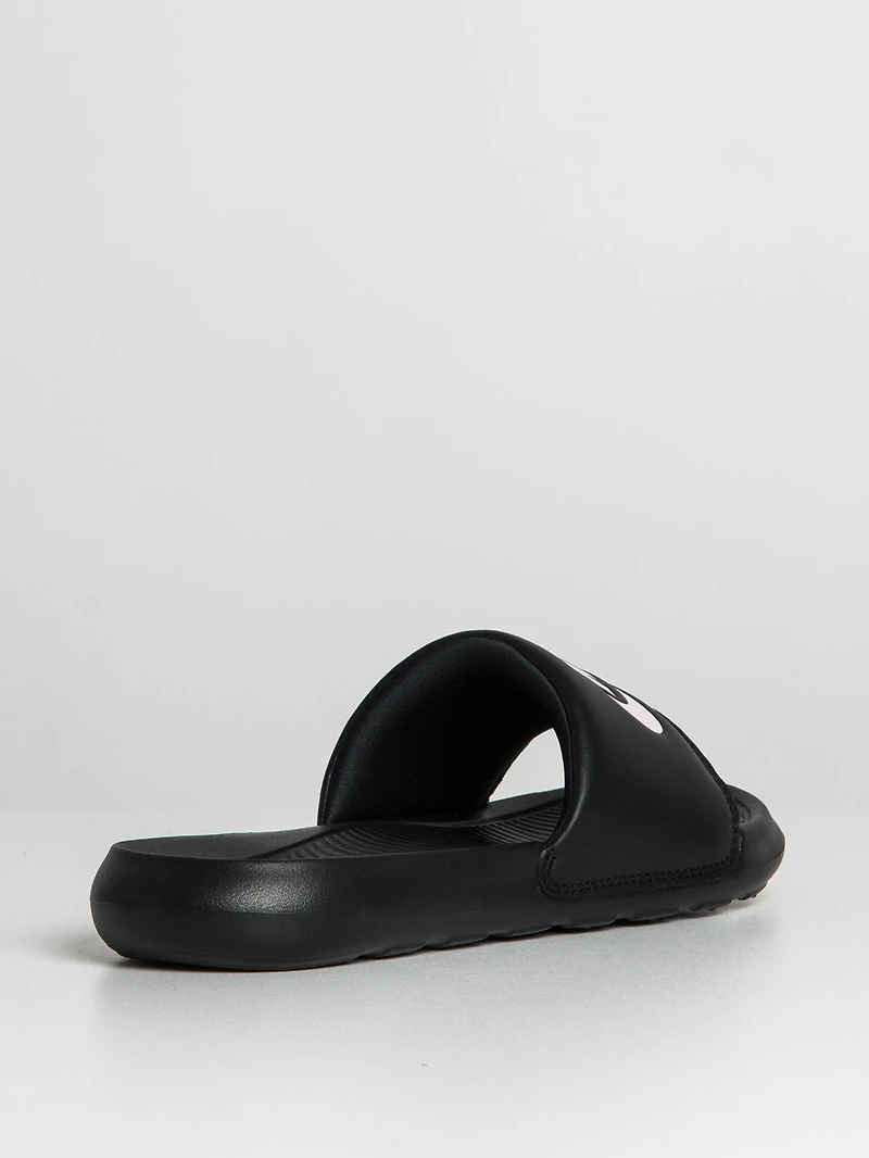 WOMENS NIKE VICTORI ONE SLIDES - BLACK/LIGHT ARCTIC PINK