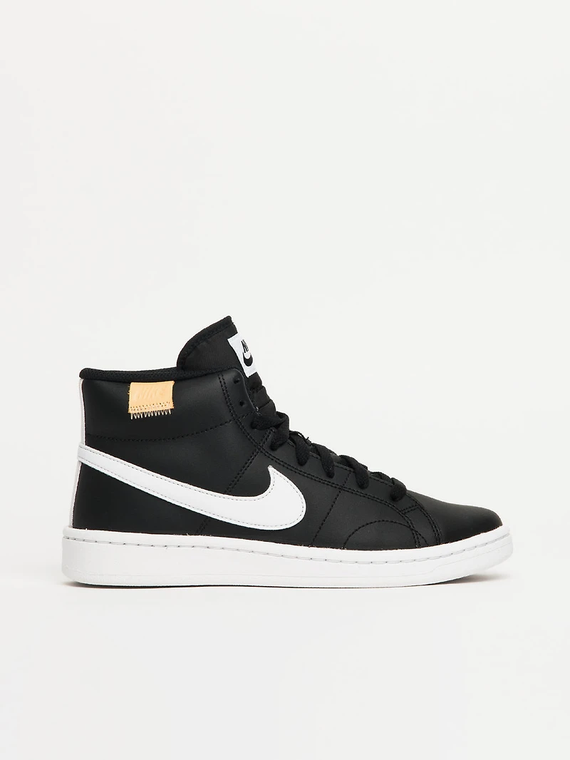 WOMENS NIKE COURT ROYALE 2 MID SNEAKER - BLACK/WHITE