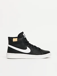 WOMENS NIKE COURT ROYALE 2 MID SNEAKER - BLACK/WHITE