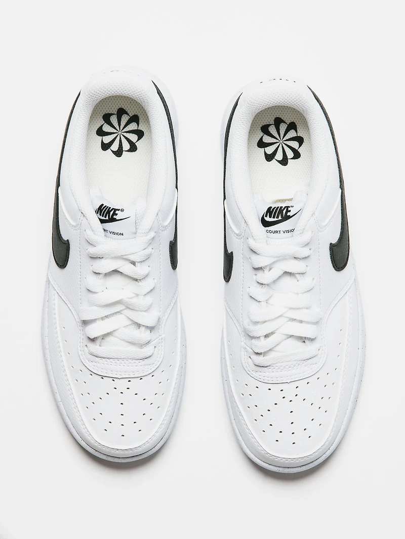 WOMENS NIKE COURT VISION LO NEXT NATURE SNEAKER - WHITE/BLACK