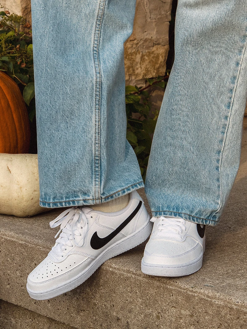WOMENS NIKE COURT VISION LO NEXT NATURE SNEAKER - WHITE/BLACK