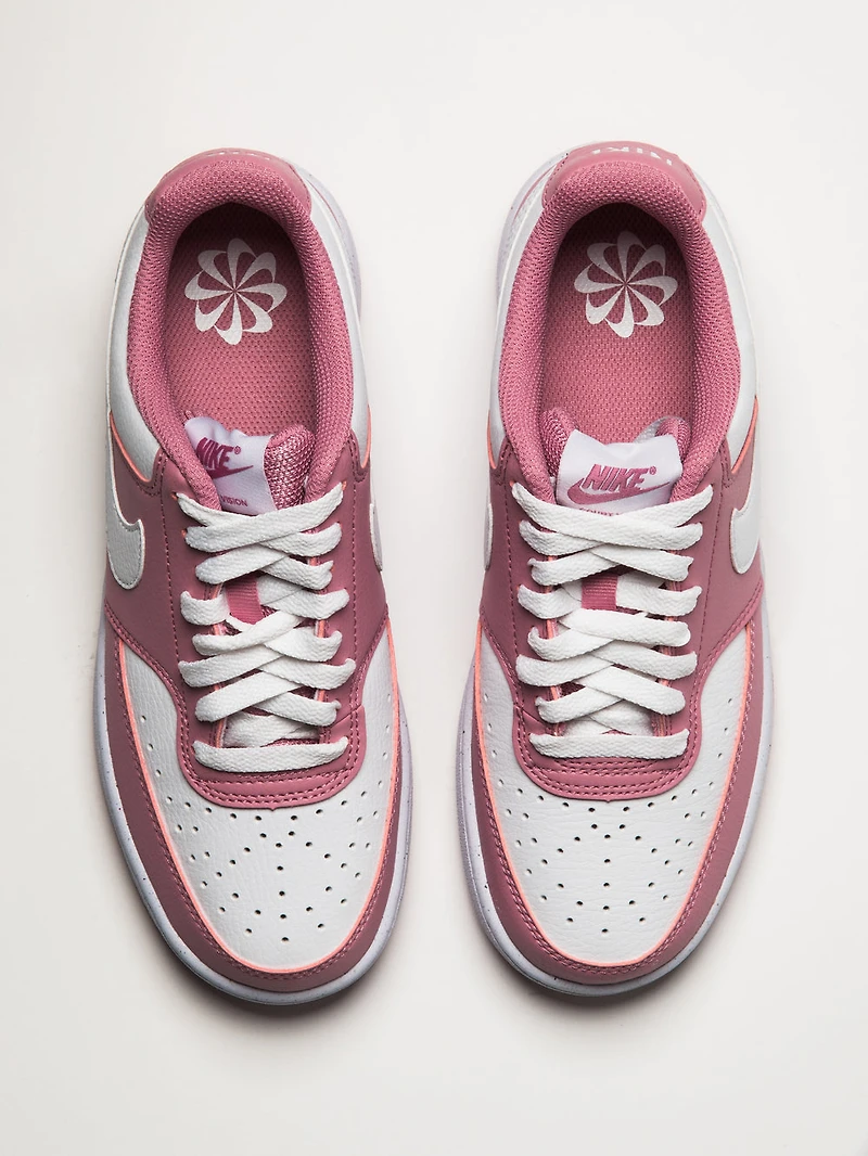 WOMENS NIKE COURT VISION LO NEXT NATURE SNEAKER - PINK/WHITE