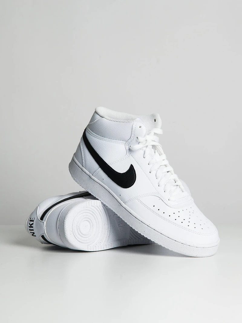 MENS NIKE COURT VISION MID NEXT NATURE SNEAKER - WHITE/BLACK