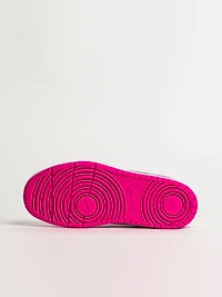 KIDS NIKE COURT BOROUGH LOW RECRAFT SHOES - WHITE/LASER FUCHSIA