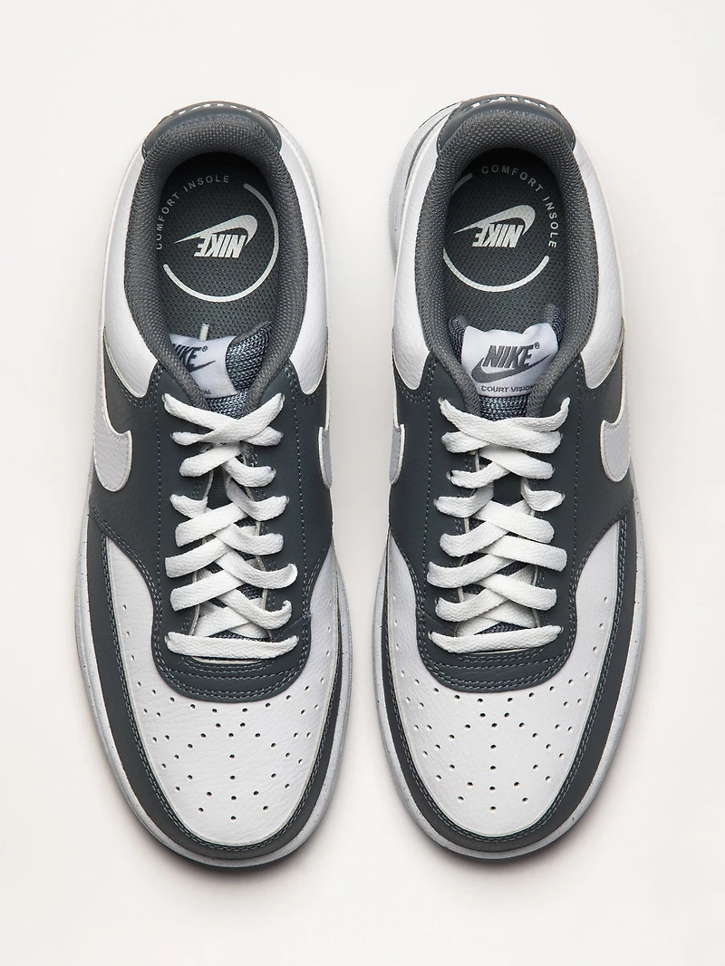 MENS NIKE COURT VISION LOW SNEAKER - GREY
