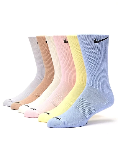 NIKE EVERYDAY PLUS CUSHIONED DRI-FIT SOCKS 6 PACK