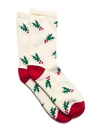 SCOUT & TRAIL HOLLY PRINT SOCK