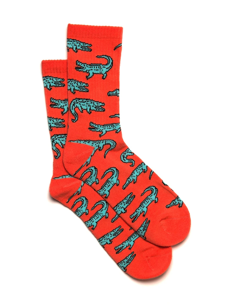 SCOUT & TRAIL CROCODILE SOCK - CORAL