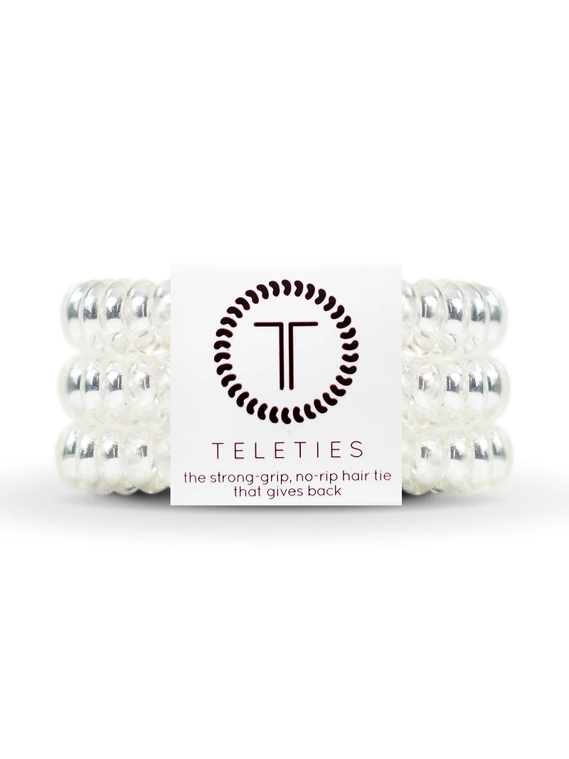 TELETIES HAIR TIE LARGE - CRYSTAL CLEAR