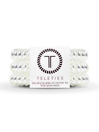 TELETIES HAIR TIE LARGE - CRYSTAL CLEAR