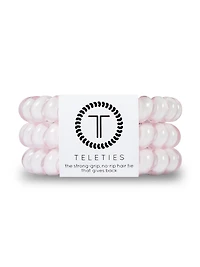 TELETIES HAIR TIE LARGE - ROSE WATER PINK