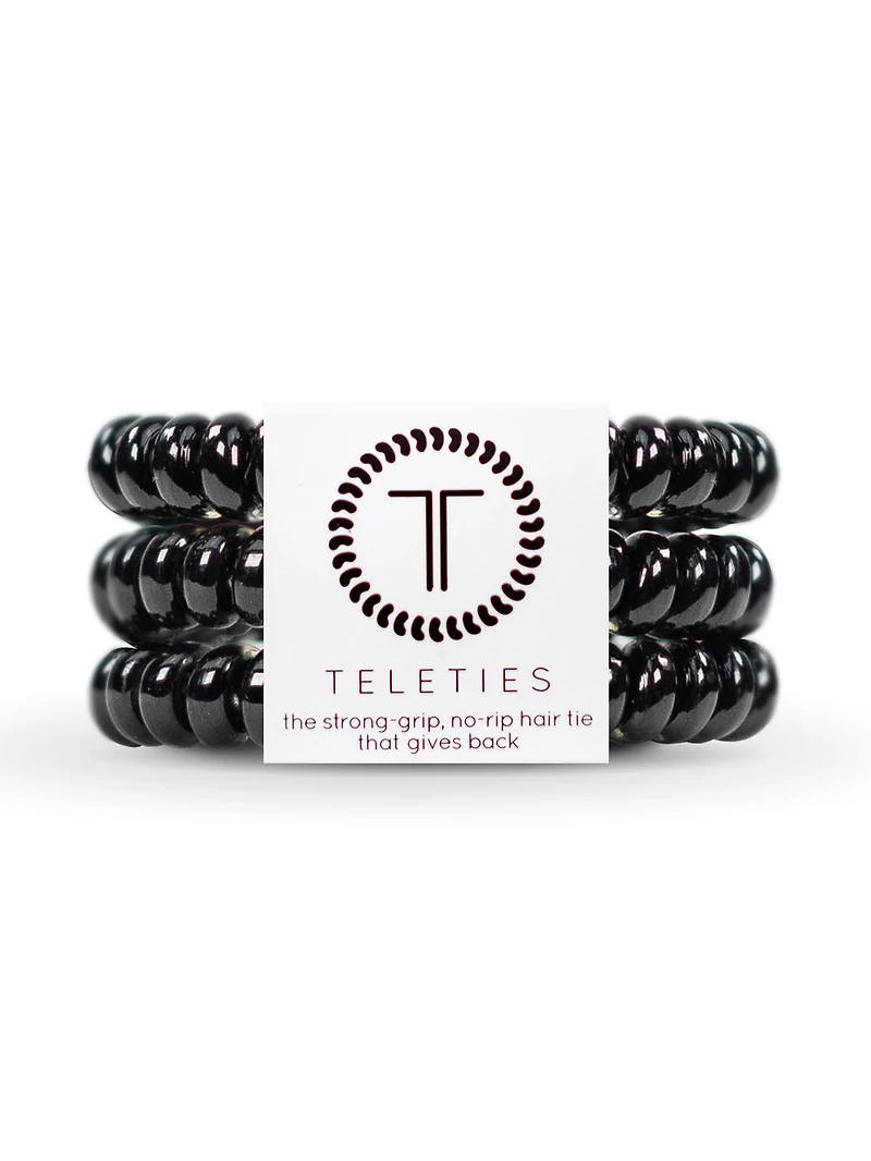 TELETIES HAIR TIE SMALL - JET BLACK