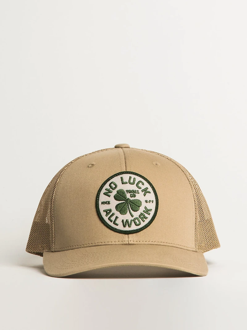 TROLL CO. NO LUCK ALL WORK CURVED BRIM HAT