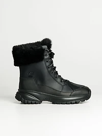 WOMENS UGG YOSE FLUFF BOOT - BLACK
