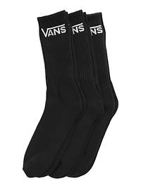 VANS CLASSIC CREW 3 PACK  SOCKS - CLEARANCE