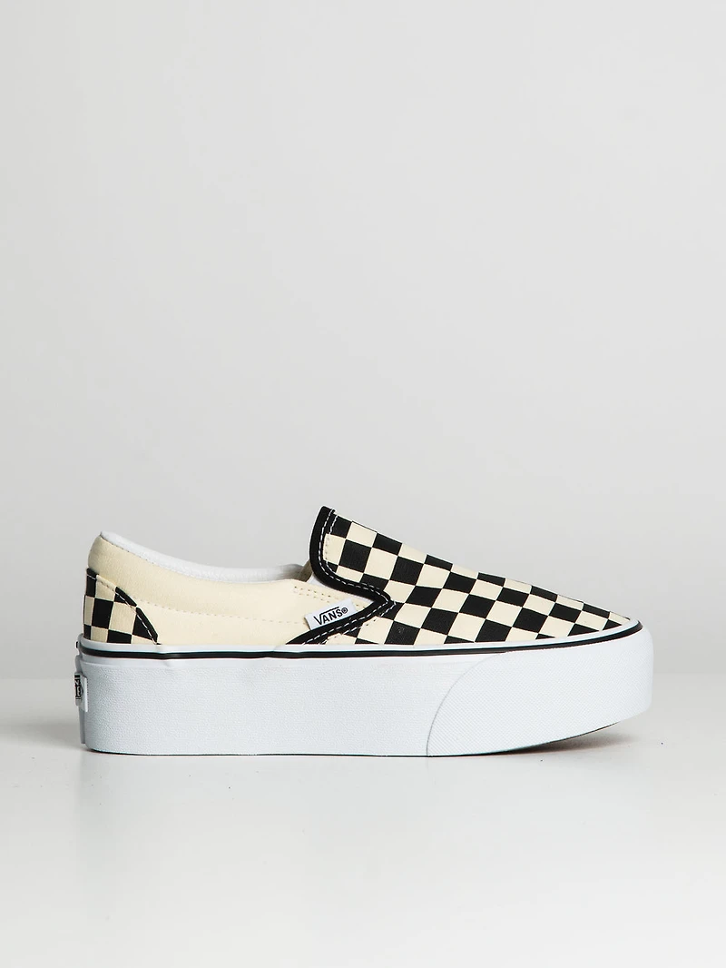 WOMENS VANS CLASSIC SLIP ON STACKFORM - CHECKER CLEARANCE
