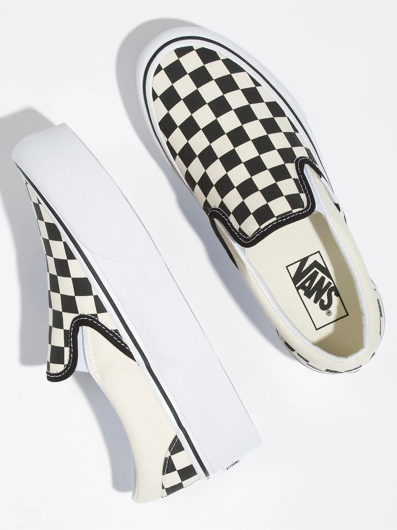 WOMENS VANS CLASSIC SLIP ON STACKFORM - CHECKER CLEARANCE
