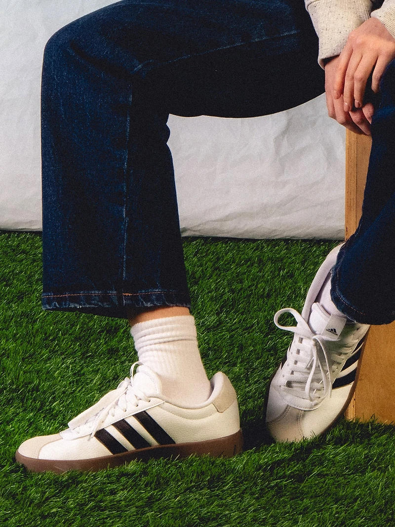 SNEAKER ADIDAS VL COURT 3.0 POUR FEMME - BLANC NUAGE/NOIR NOYAU/GRIS U