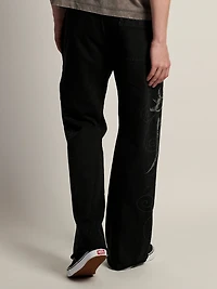 AFFLICTION SKELETON BAGGY SWEATPANT -NOIR