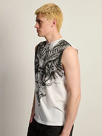 AFFLICTION DEATH EYES MUSCLE TANK -BLANC
