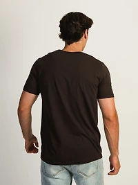 VICTOR V-NECK TEE- BROWN - CLEARANCE