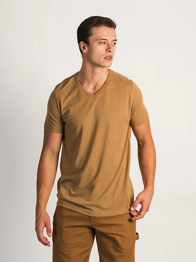 VICTOR V-NECK TEE - COFFEE CLEARANCE