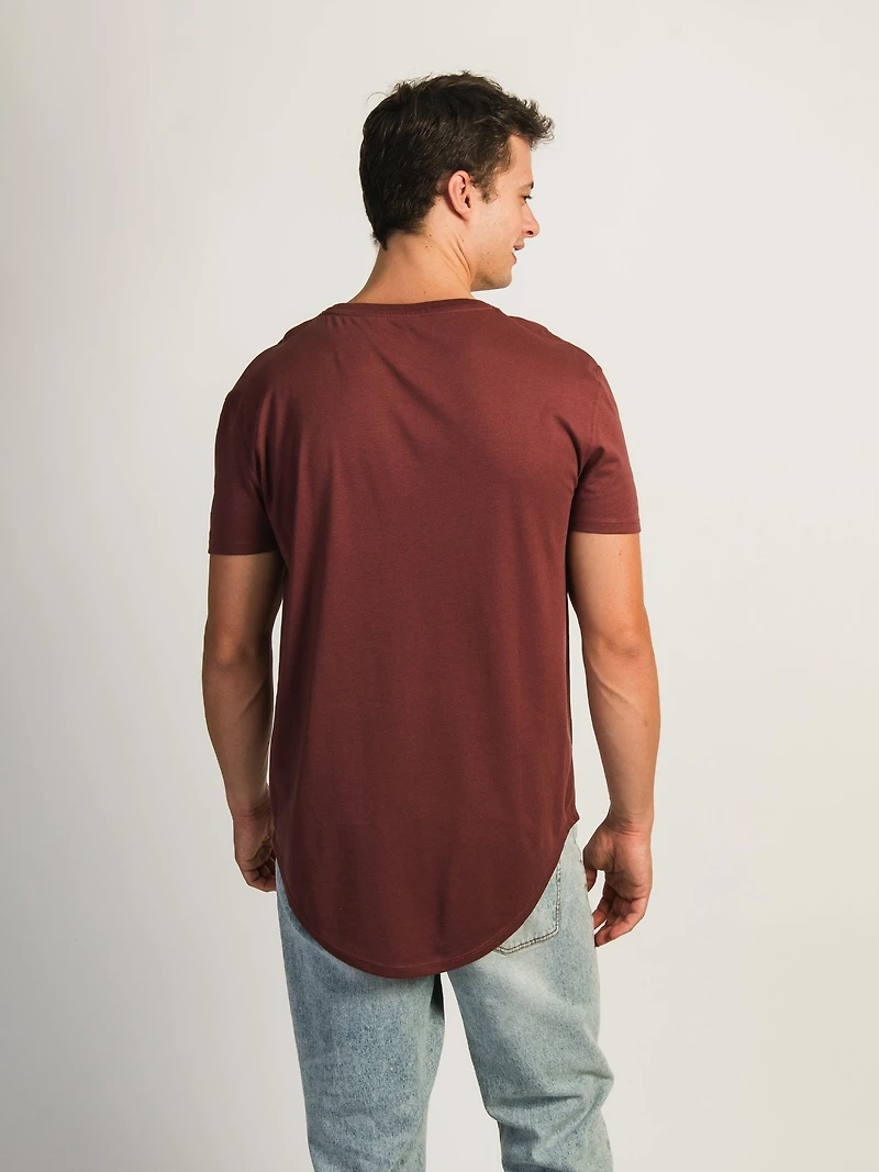 LONGLINE TEE- SMOKEY MAUVE - CLEARANCE