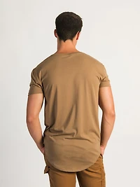 LONGLINE TEE - BEIGE