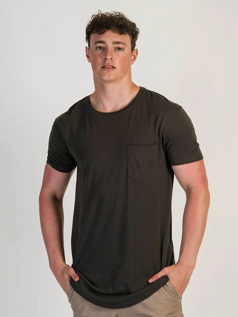 LONGLINE TEE - CHARCOAL CLEARANCE