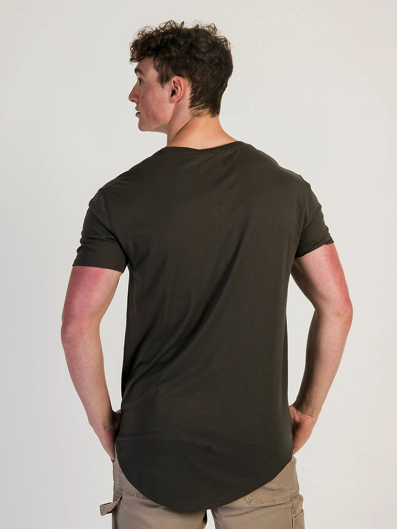 LONGLINE TEE - CHARCOAL CLEARANCE