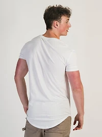 LONGLINE TEE - WHITE CLEARANCE
