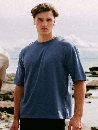 KOLBY KEEP COOL BOXY FIT TEE - VINTAGE BLUE