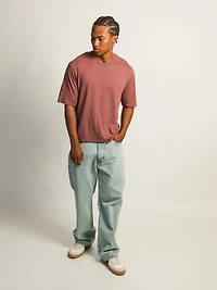 SHORT CUT TEE - BURGUNDY