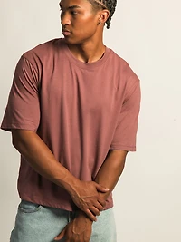 SHORT CUT TEE - BURGUNDY
