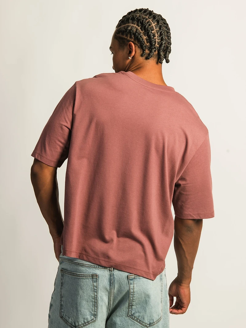 SHORT CUT TEE - BURGUNDY