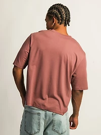 SHORT CUT TEE - BURGUNDY