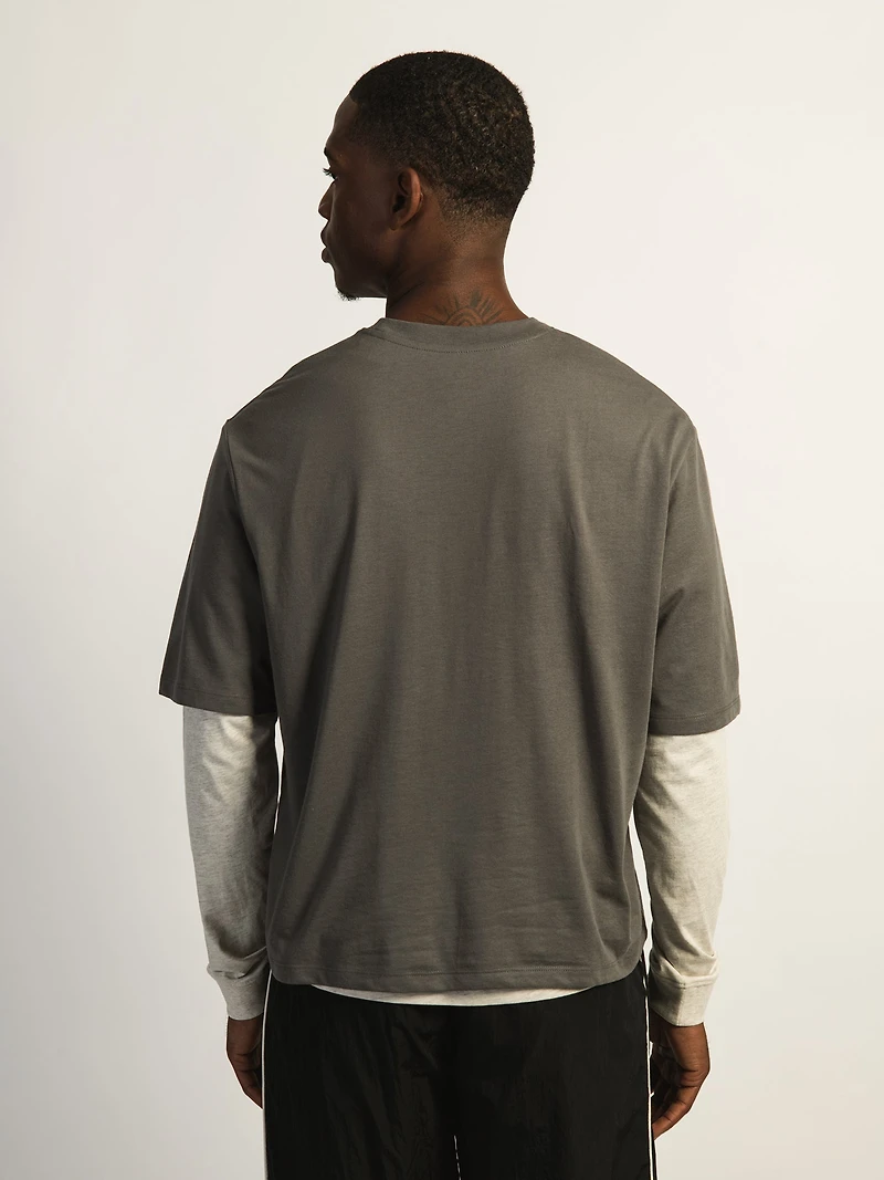 KOLBY SHORT CUT TEE- CHARCOAL