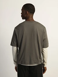 KOLBY SHORT CUT TEE- CHARCOAL