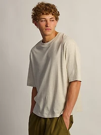 SHORT CUT TEE - OATMEAL