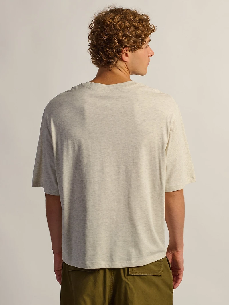 SHORT CUT TEE - OATMEAL