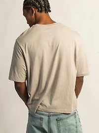 SHORT CUT TEE - PEBBLE