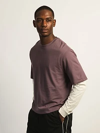 KOLBY SHORT CUT TEE- PURPLE