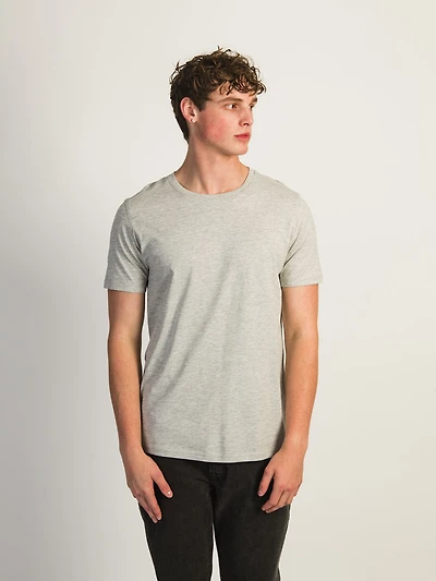 VICTOR CREWNECK TEE - HEATHER GREY