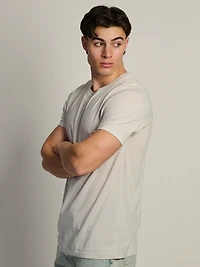 VICTOR CREWNECK TEE - LIGHT GRAY