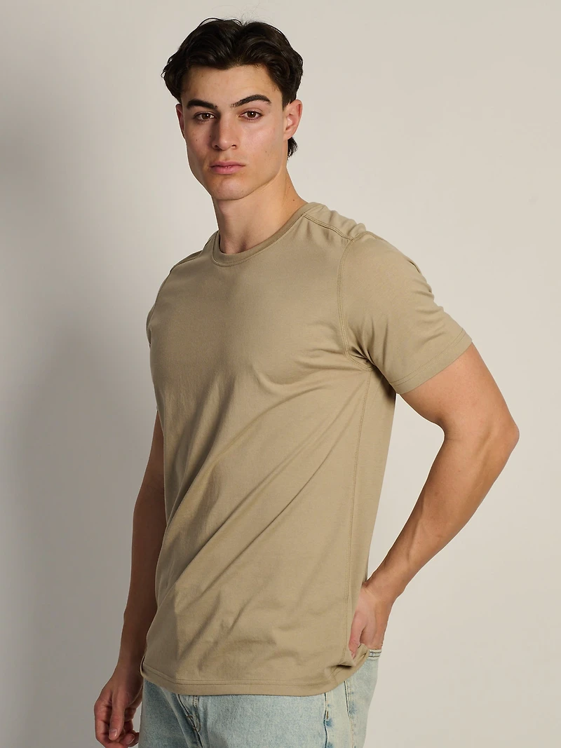 T-SHIRT VICTOR CREWNECK - TAUPE