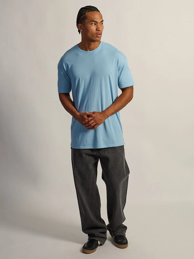 LONG FIT TEE - BABY BLUE