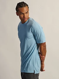 T-SHIRT COUPE LONGUE - BLEU BÉBÉ